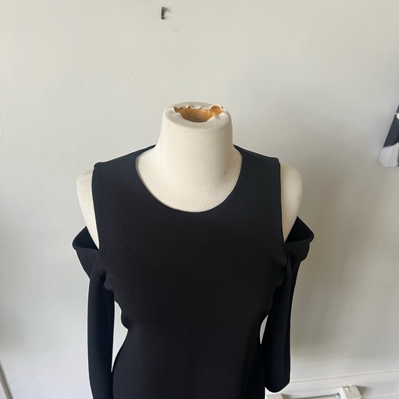 Nordstrom Brand Halogen Black Midi BodyCon Long Sleeve Dress - Picture 4 of 9